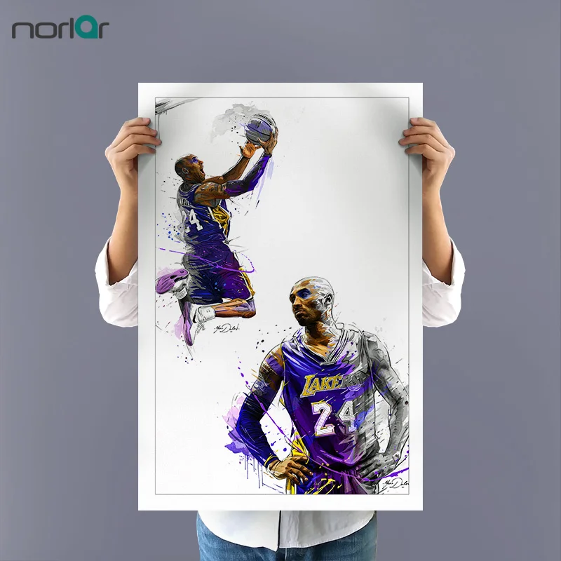 A Canvas Painting the legend Kobe Bryant Dunks Wall Art Basketball Star