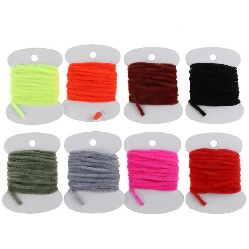 

3M/9.84ft Fly Fishing Wooly Worm Fly Streamer Fly Tying Chenile Thick 3mm ~ 5mm Olive White Pink Green Red Brown