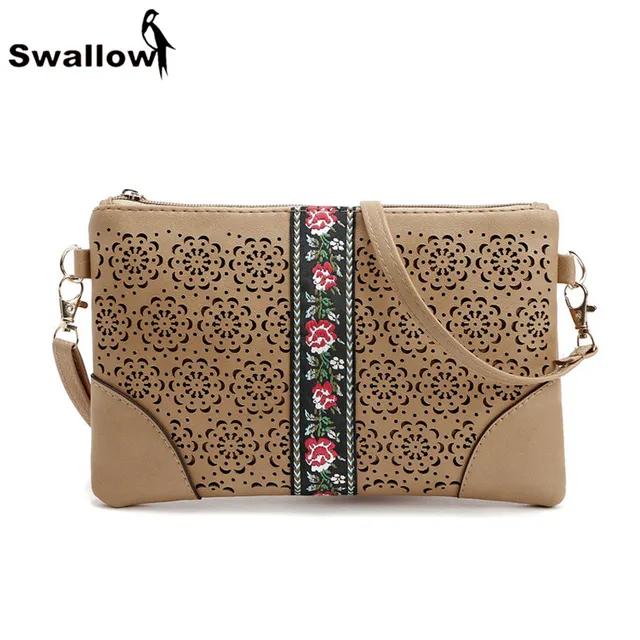 Vintage Embroidery Women Messenger Bags Famous Brand Newest Hollow Out Small Crossbody Bags For Women Floral Envelop Bag Flower