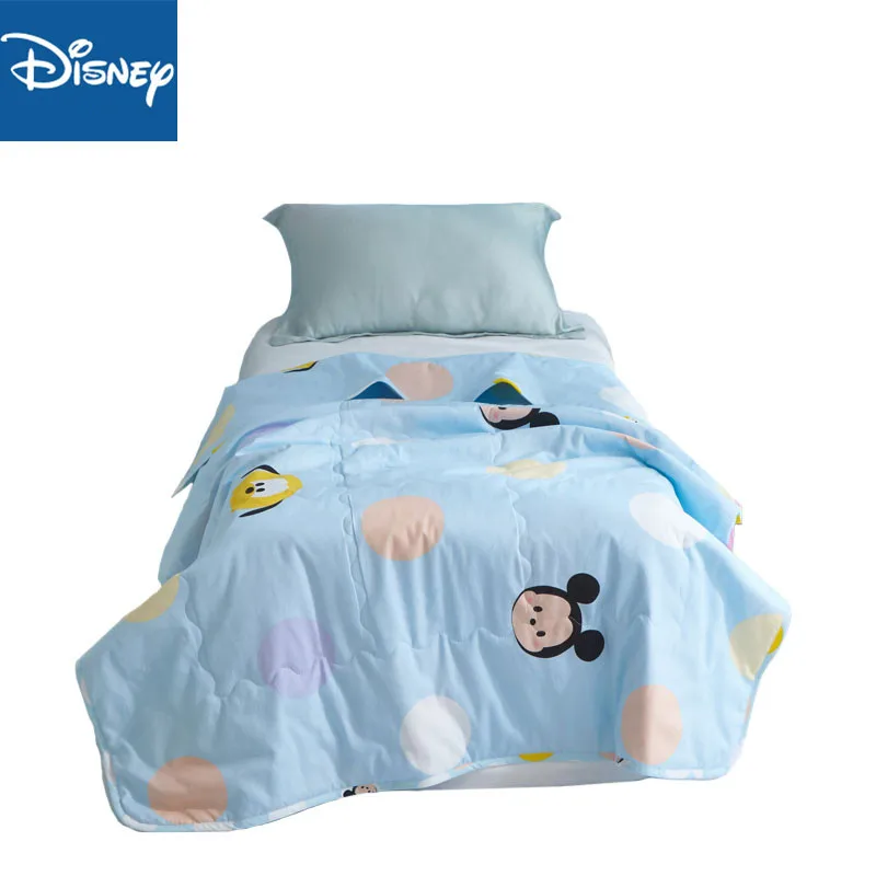 

Disney summer quilt cartoon Mickey Mouse blue print Home Textiles Suitable for boys Kids Adult Blanket Comforter Bedspread hot