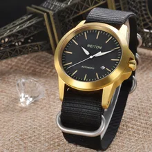 42 мм Neiton Световой Автоматическая Мужчины Движения Watchproof Часы NA4201GB