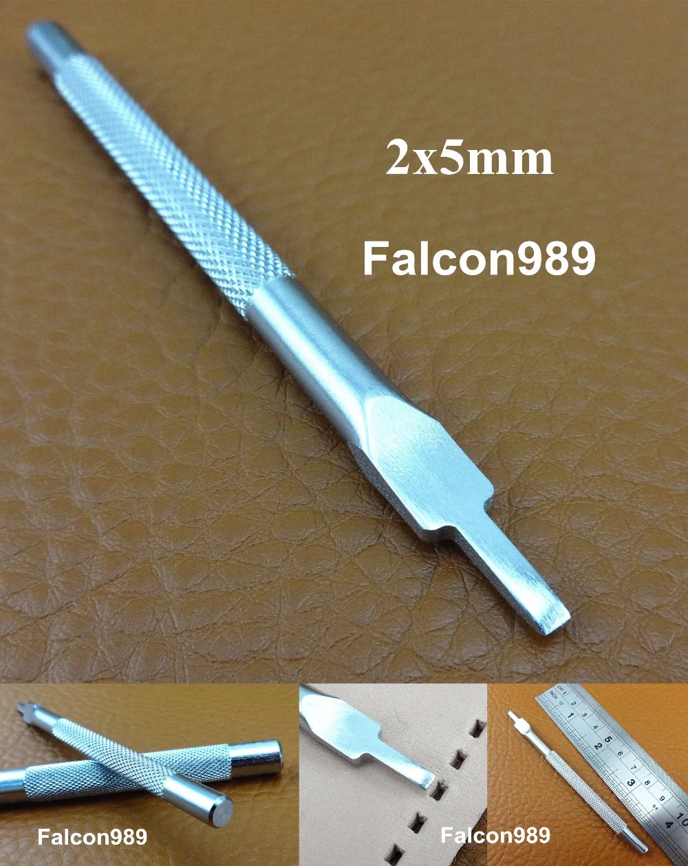 

1pc 5mm 1 Prong Leather Craft Sewing Stitching Flat Shaped Tips Pro Line Lacing Chisel Pricking Iron Punch Tool Set Cutter Awl
