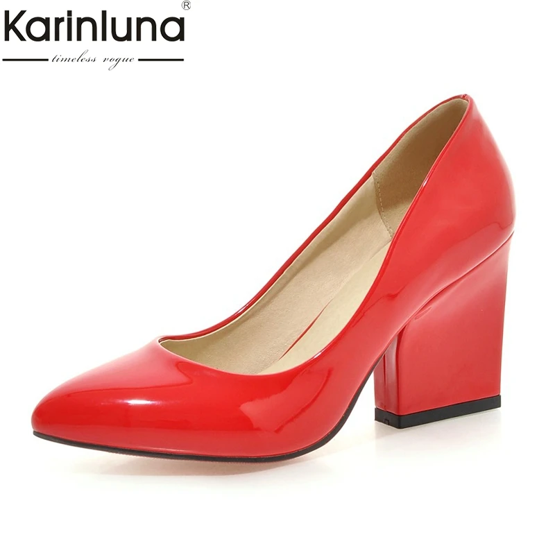 

Karinluna 2019 Brand dropship plus Size 33-43 sexy pointed toe women's Shoes fashion strange High Heels elegant lady Pumps