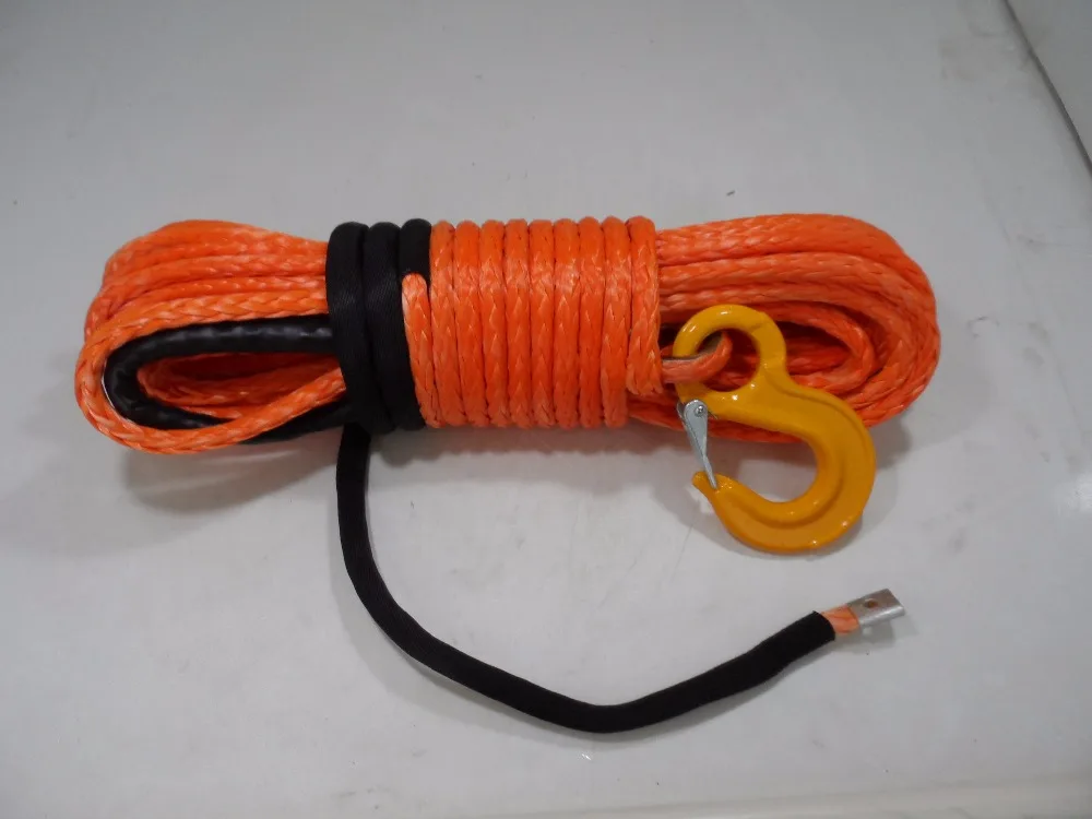 

Free Shipping 10mm*30m Orange Synthetic Winch Rope,3/8 x 100 Winch Cable,Off Road Rope,ATV Winch Line