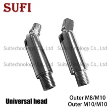 2 шт. прожекторы универсальные головки короткий полюс M10 универсальный шарнир лампа M10 внешний зуб рулевое соединение Универсальный шарнирный шланг лампа