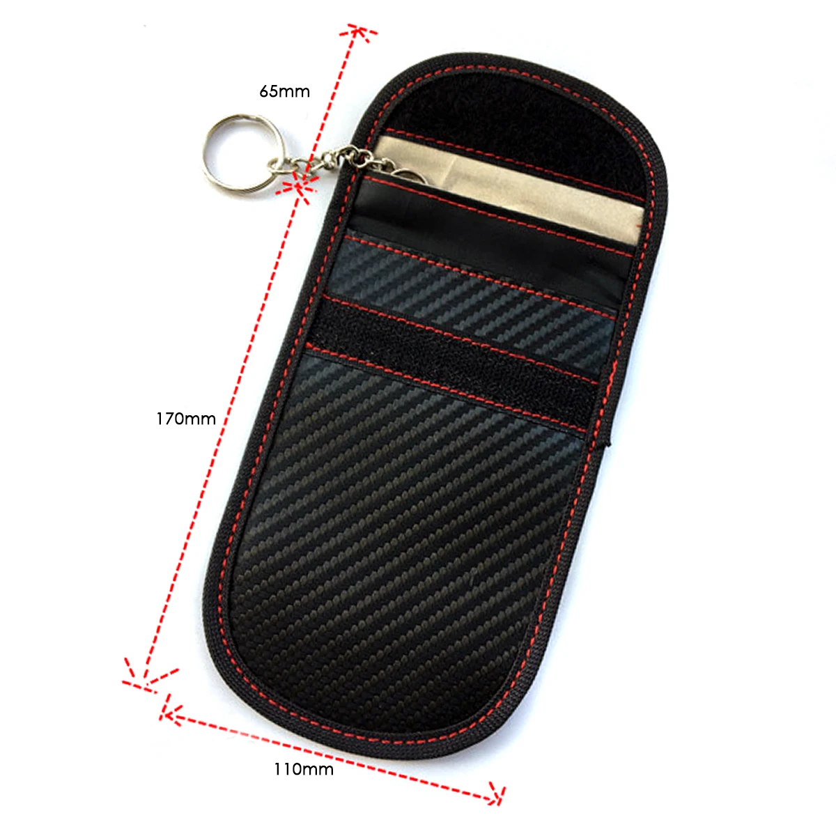 1 шт./2 шт. портативный сигнальный блокатор автомобильный чехол для ключей Faraday клетка без ключа брелок сумка RFID экранирующая сумка с кольцом