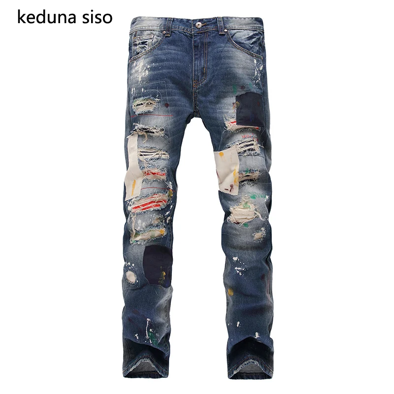 Online Buy Wholesale mens patch jeans from China mens patch jeans
