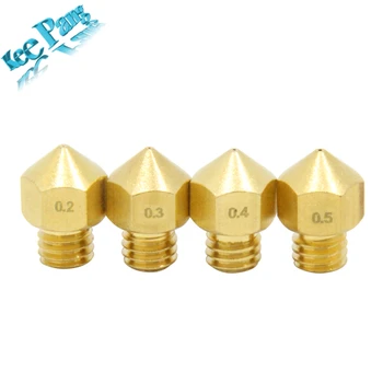 

MK7 MK8 Nozzle Brass Nozzle 0.4mm 0.3mm 0.2mm 0.5mm Copper 3D Printer Parts Extruder Threaded 3.0mm Filament Head Nozzle