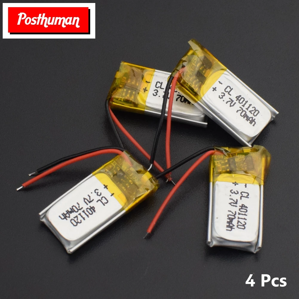 401120 литиевая батарея 3,7 V 70mAh литий-ионная Lipo ячейка Li-Po полимерная аккумуляторная батарея для мобильных bluetooth наушников gps POS