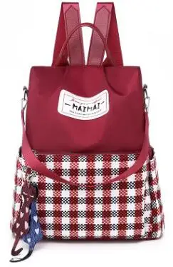 

European and American fashion leisure bag summer, plaid, stitching shoulder bag ladies schoolbag, Christmas, birthday gifts
