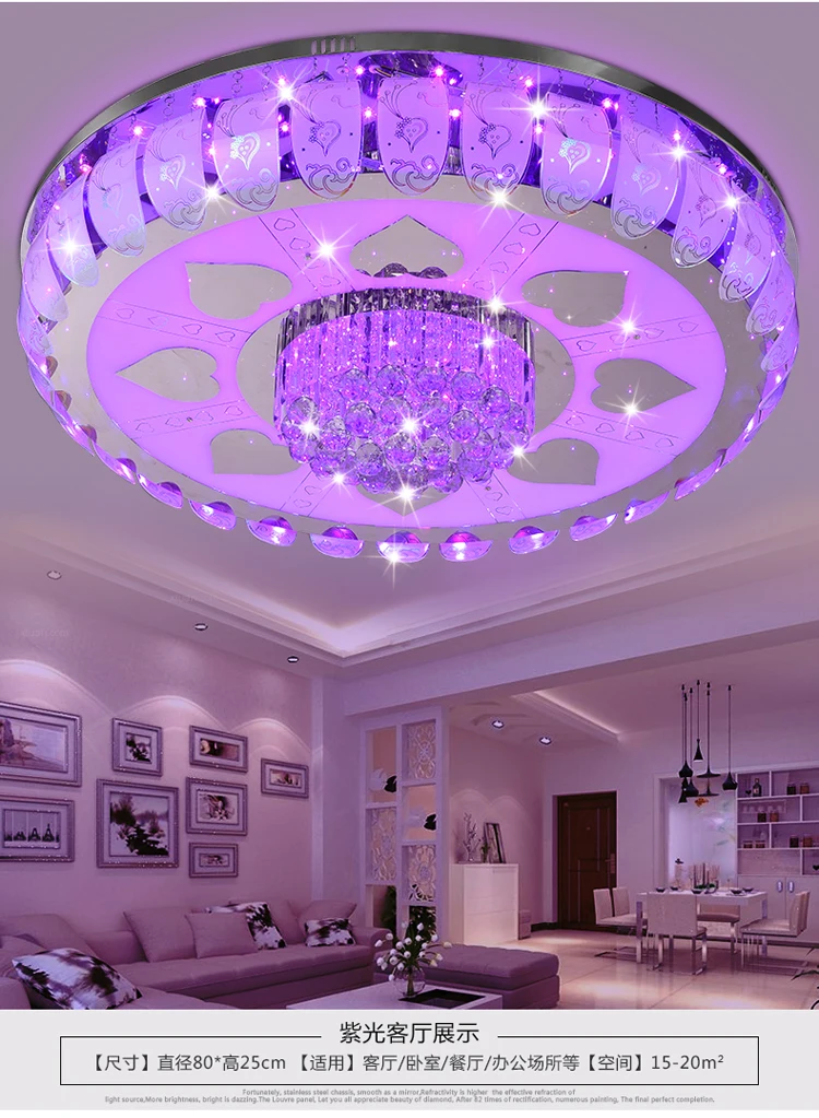Luxury living room LED ceiling lamps Crystal combination crystal dome