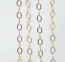 

50cm,Flat O-Chain,approx. 1.7mm,thin chain,Gold filled findings,for high quality jewelry making MS1870