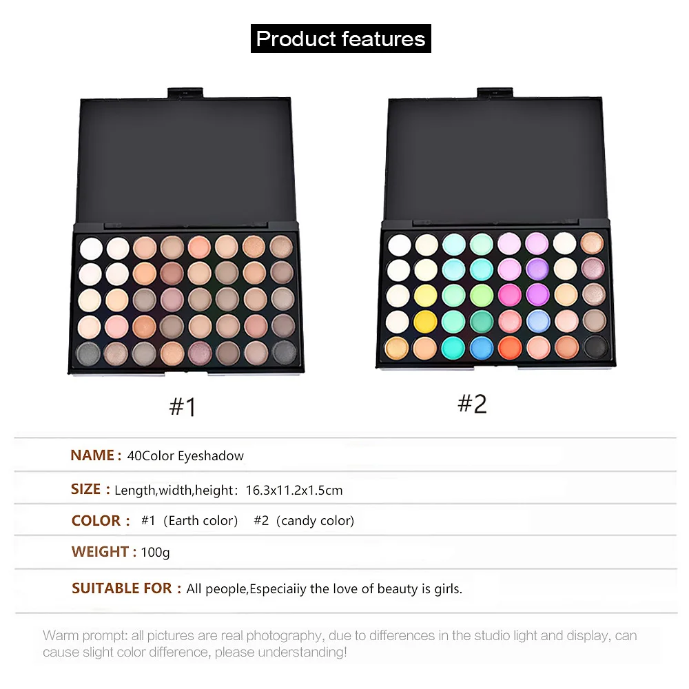 Eyeshadow Palette Shimmer Eye Shadow Matte For Makeup 40 Colors Super Compact Eyeshadow Palette Shimmer Eye Shadow Matte For Makeup 40 Colors Super Compact