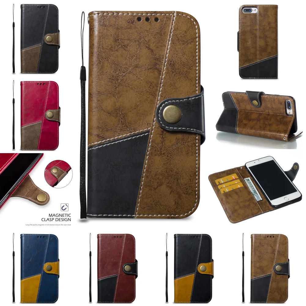 

Fundas For Samsung Note 9 8 Note9 S9 S8 S 9 Plus S7 Edge Phone Bags Cases With Stand Design Luxury Flip Leather Back Cover Case