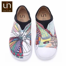UIN Wheel/дизайнерская парусиновая обувь с рисунком; Модные женские лоферы без шнуровки; женская обувь для путешествий на плоской подошве; модные кроссовки
