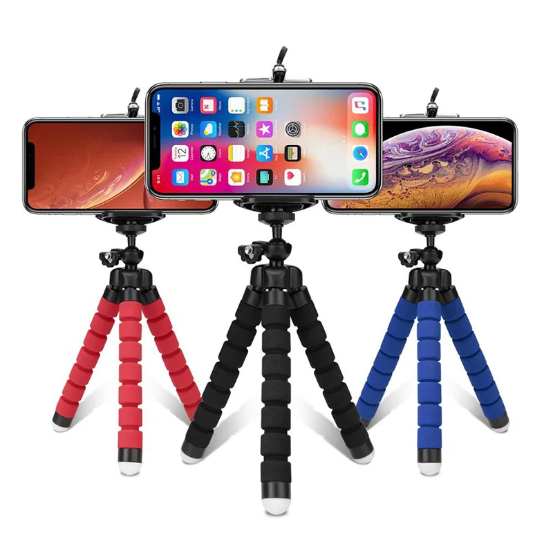 

Flexible Sponge Octopus Tripod for iPhone Samsung Xiaomi Huawei Mobile Phone Smartphone Tripod for Camera & Phone Clip Holder