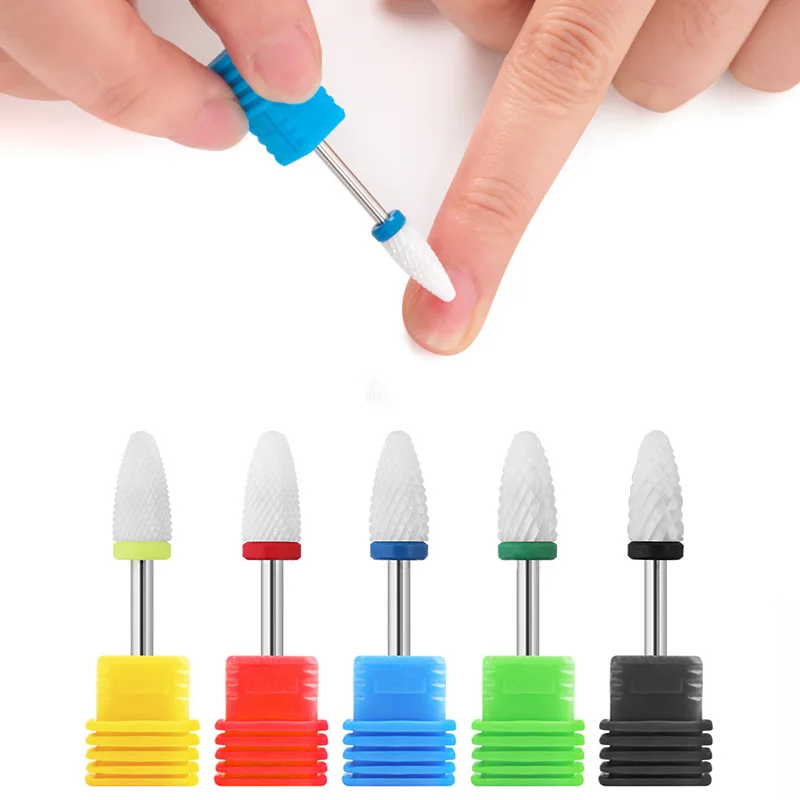 

1PCS Ceramic Nail Drill Bits Cutters For Milling Machine Manicure Pedicure Electric Nail Files Polish Accessories Grinding Head