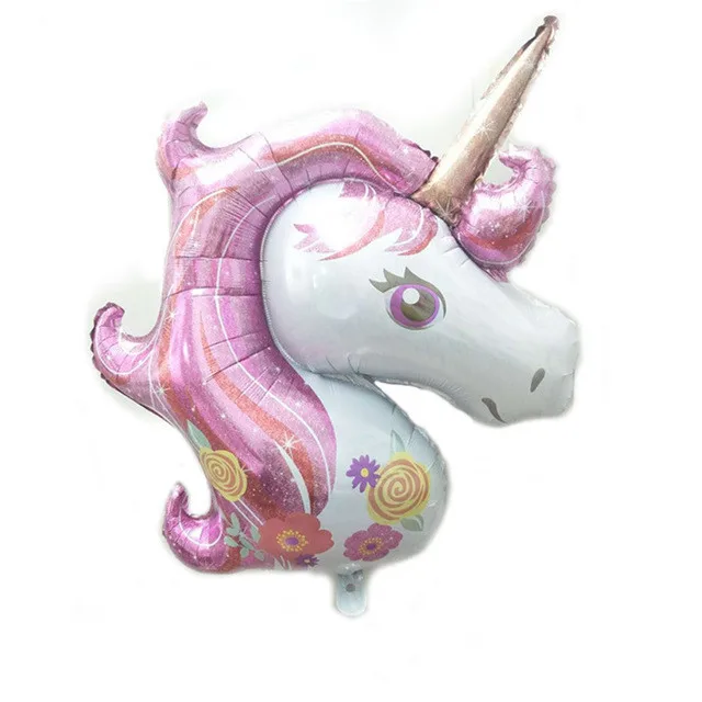 

Large Rainbow Pink Unicorn Foil Balloons Animal Horse Party Supplies Ballons Birthday Decorations for Baby Girl Shower Favor Big