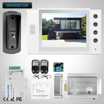 

HOMSECUR 8" Wired Hands-free Video Door Phone Intercom System+One Button Unlock TC041 + TM801-W