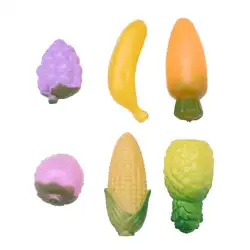 6 шт. детские игрушки для кухни пластиковые кукурузы банан игрушечные фрукты кукольная Кухня инструмент игровой дом игрушки куклы