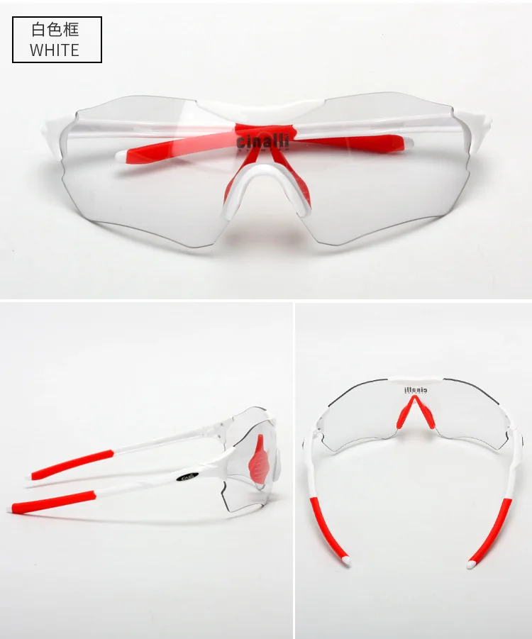 

CINALLI C-098 Photochromic Sunglasses Cycling Racing TR90 Frame Eyewear Light Outdoor Sports glasses for garmin shimano rider