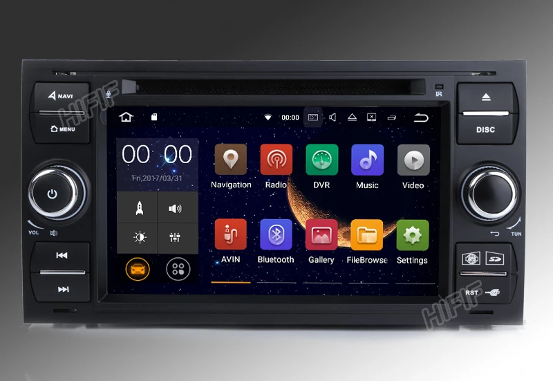 Flash Deal HIFIF Android7.12 2 Din 7 Inch Car DVD Player For Ford/Focus/Mondeo/Transit/C-MAX/Fiest With GPS Navigation Radio 1080P Ipod Map 2