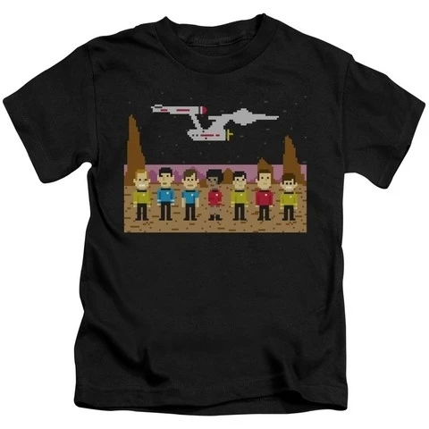 Trevco Star Trek-Tos Trexel Crew - Short Sleeve Juvenile 18-1 Tee - Black Small 4