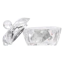 1 шт., пылесборник для ногтей, инструменты для ногтей, Хрустальный двусторонний стакан для посуды, акриловое жидкое косметическое средство для ногтей, приспособление для ногтевого дизайна