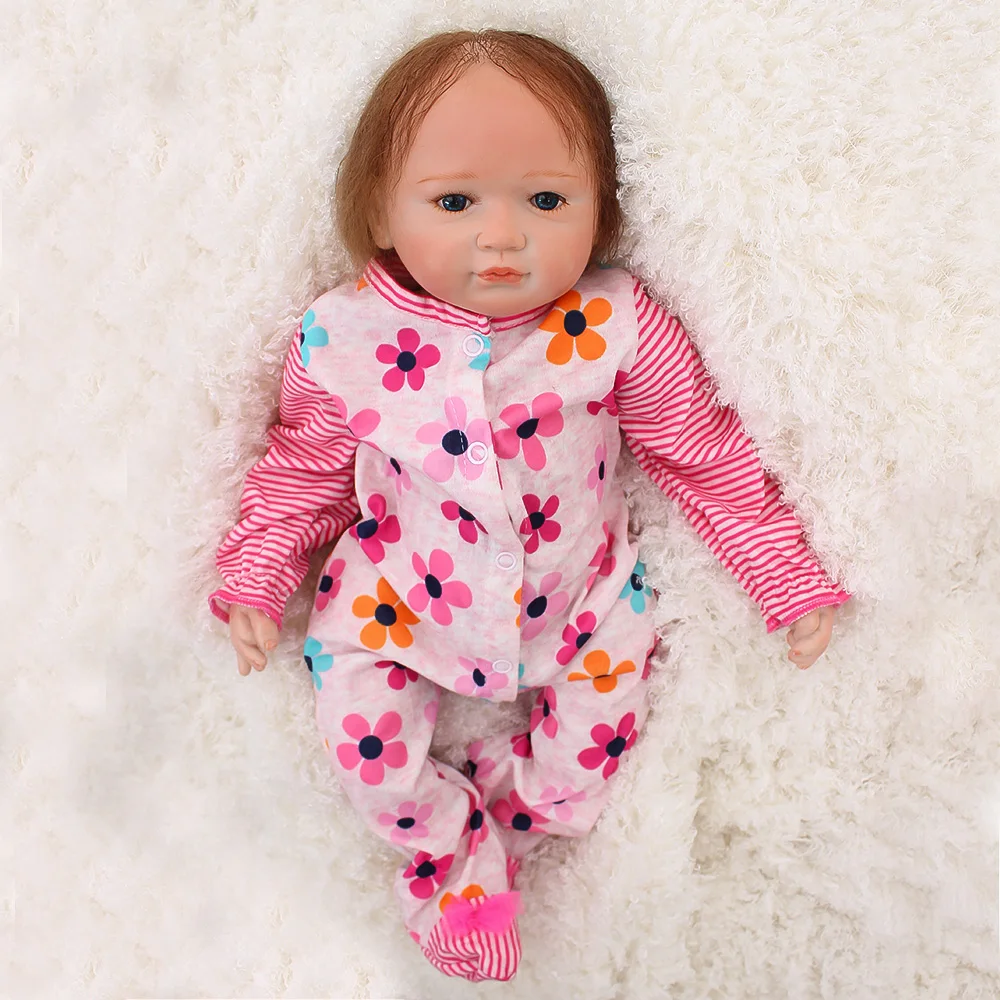 

Reborn baby doll toys gift 19"46cm soft body silicone reborn baby dolls alive Bebes reborn realista bonecas bebes llorones