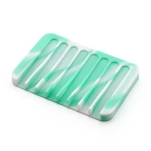 Силиконовый креативный держатель мыла с сливом аксессуары для ванной комнаты формы для мыла губка мыльница с желобками для слива воды коробка