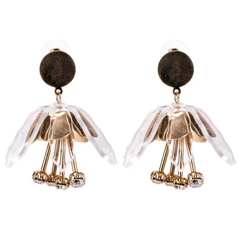 Flower Dangle Drop Earrings Fashion Jewelry 2017 Women Statement Boucles D'oreilles Fantaisie Pendantes | Украшения и