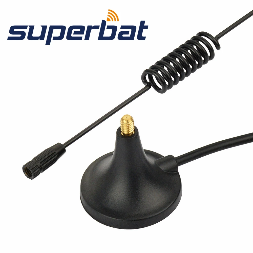 Superbat Car DAB/DAB+ Radios Antenna Magnetic Mount SMB Male Connector RG174 5M Aerial for Alpine