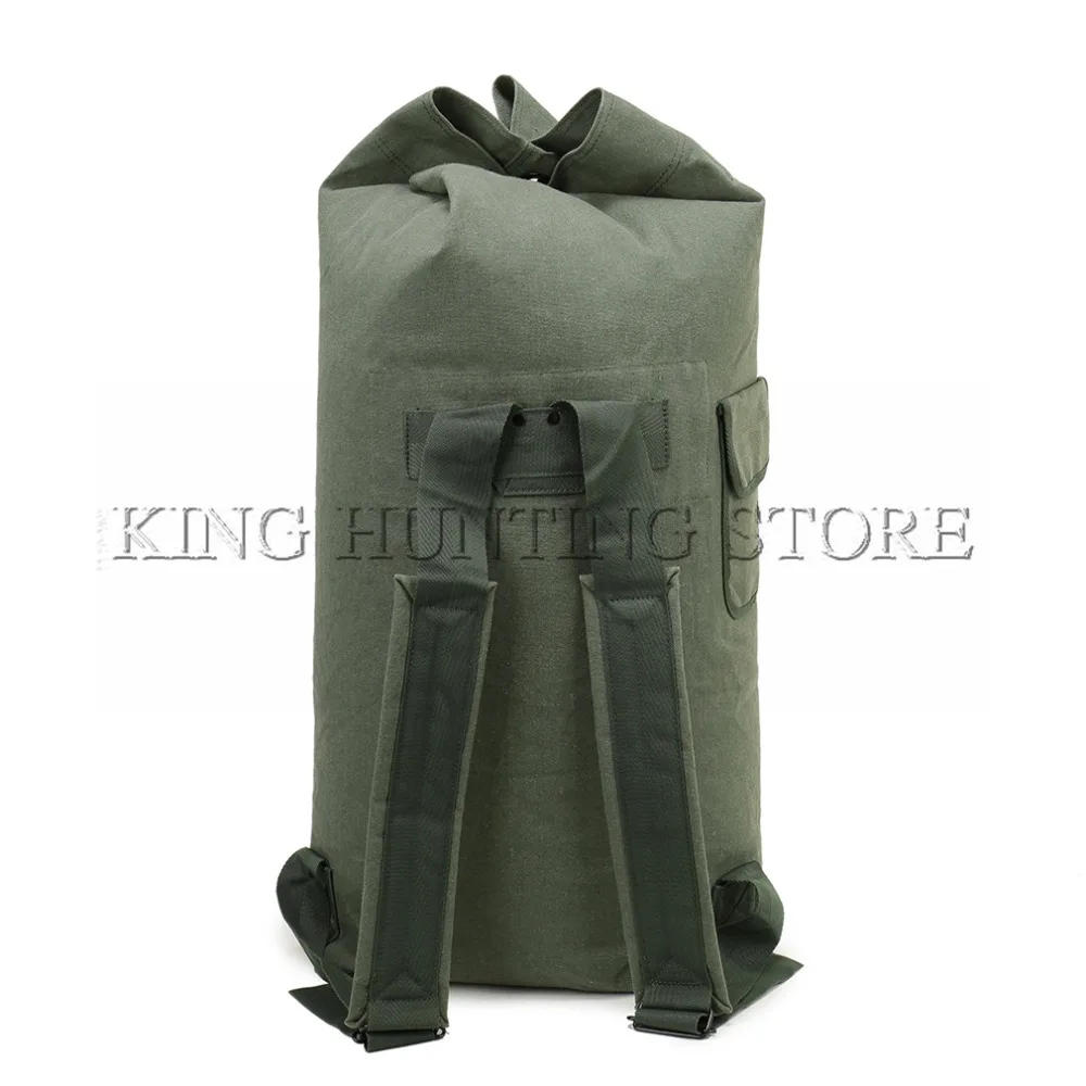 DUTOLE Multi-purpose Military Canvas Backpack Solid Color Men Weekend Sports Travel Duffle Bags Outdoor Tactical Rucksack