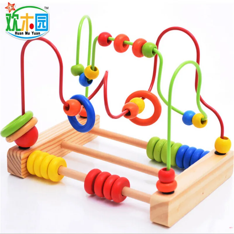 2016 New wooden font b Calculation b font beads frame colorful children s educational math educational