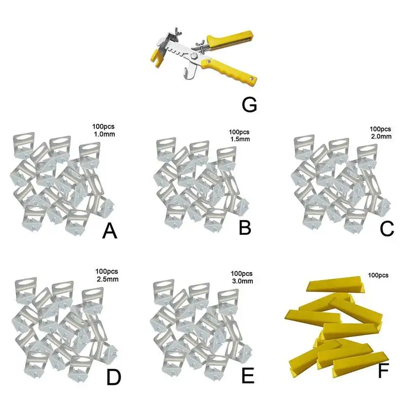 

1 Set High Quality Tile Correction Leveler Tile Cross Equalizer Virgin Plastics Meterial Silver Color Hardware