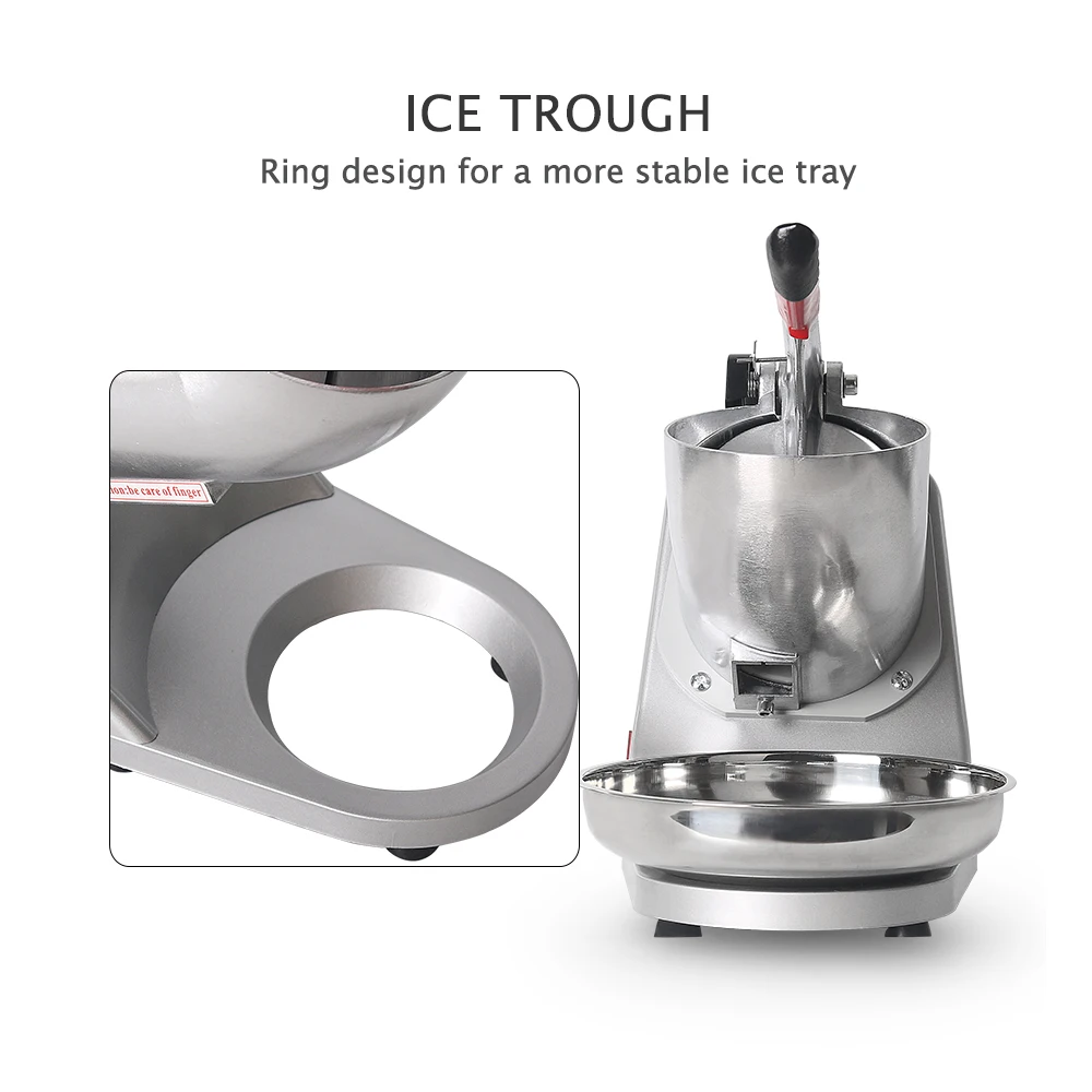 Elettrico Frantoio di Ghiaccio Macchina Per il Ghiaccio Frullato Sorbetto di Frutta E Caffè di Ghiaccio Commerciale Rasoio 65 kg/h Per Coffee Shop