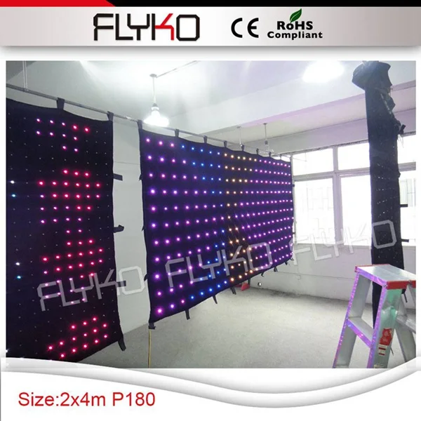 

Free shipping p18 4x2m best price flexible indoor led video cloth,text, gif display