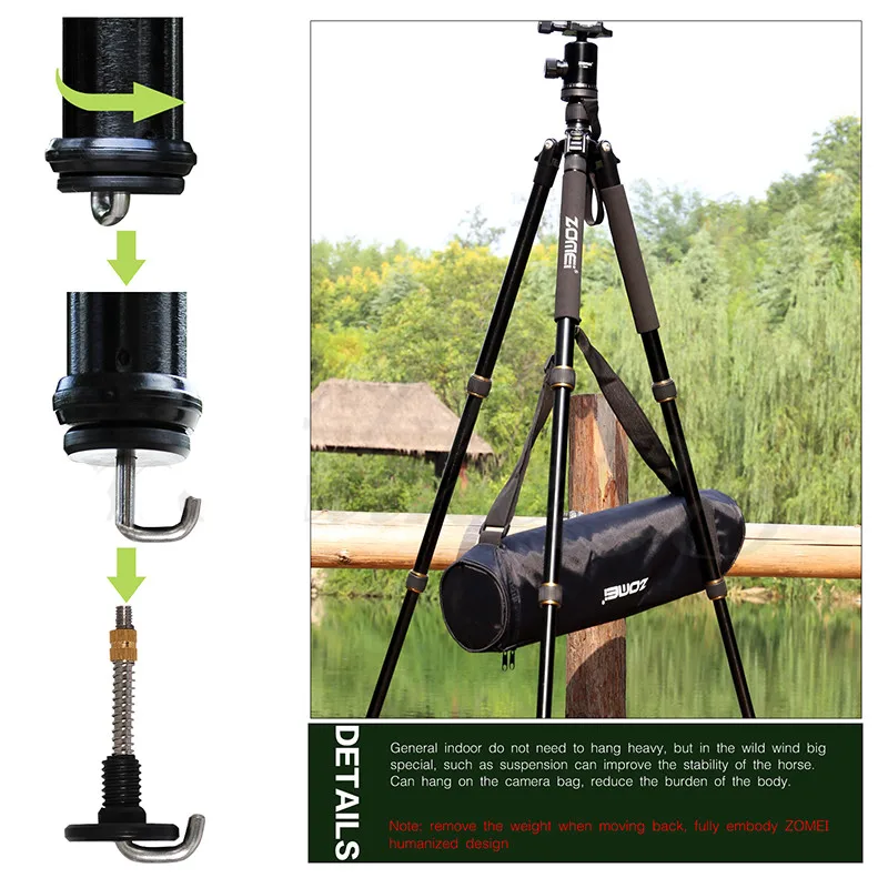 Zomei-Z699-Professional-Aluminum-Travel-Tripod-Monopod-with-Ball-Head-Stand-for-Camera-Camcorder(3)