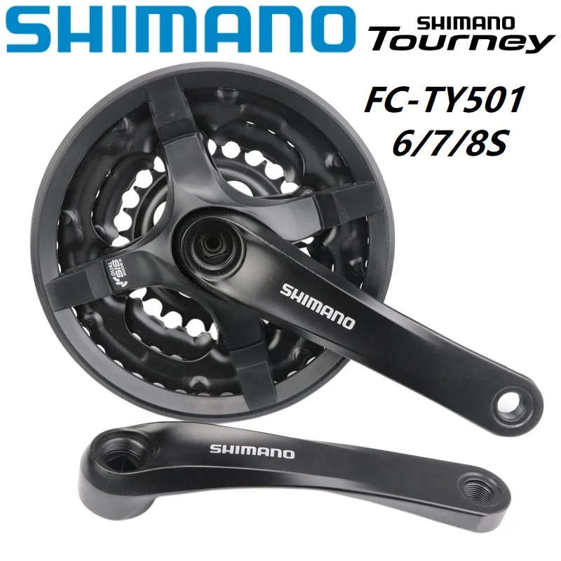 

SHIMANO Tourney FC TY501 Square Hole Crankset 24/34/42T Chain Wheel 170mm Crank 6/7/8 Speed MTB Mountain Bike Sprocket