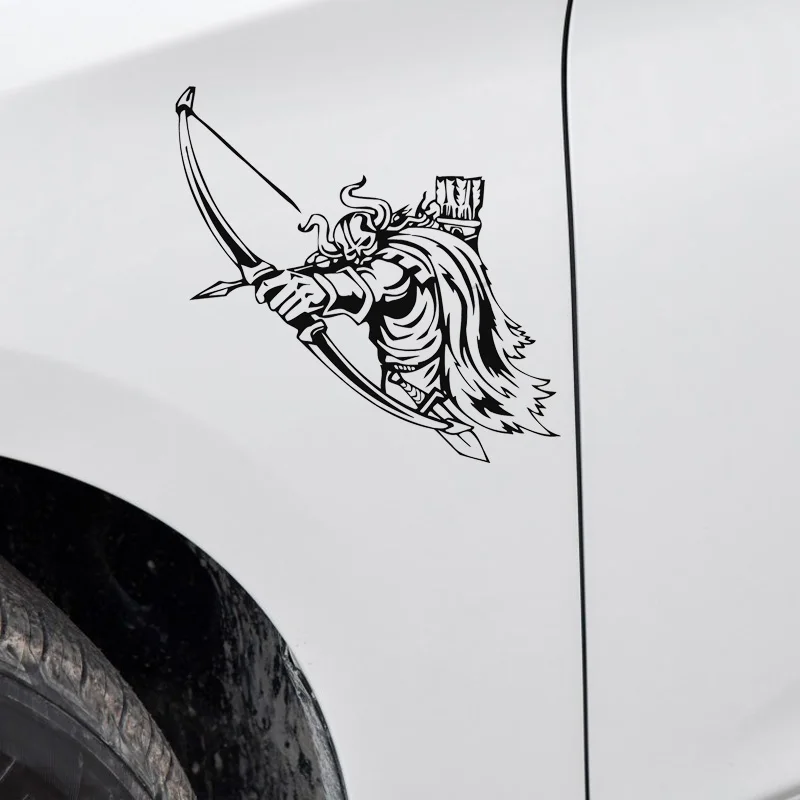 YJZT 13 6*13 2 см Brave Strong Cool Viking Warrior покрывающая тело модная Автомобильная наклейка