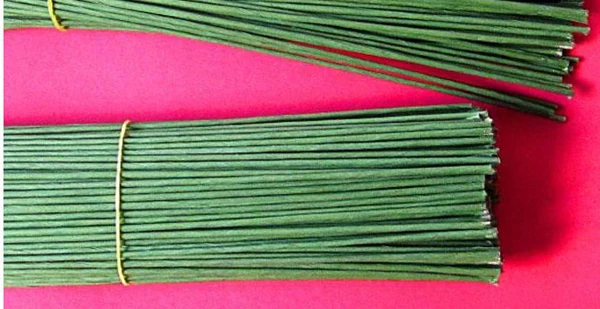 4 stocking flower stem paper covered green color be use for making color paper flower making