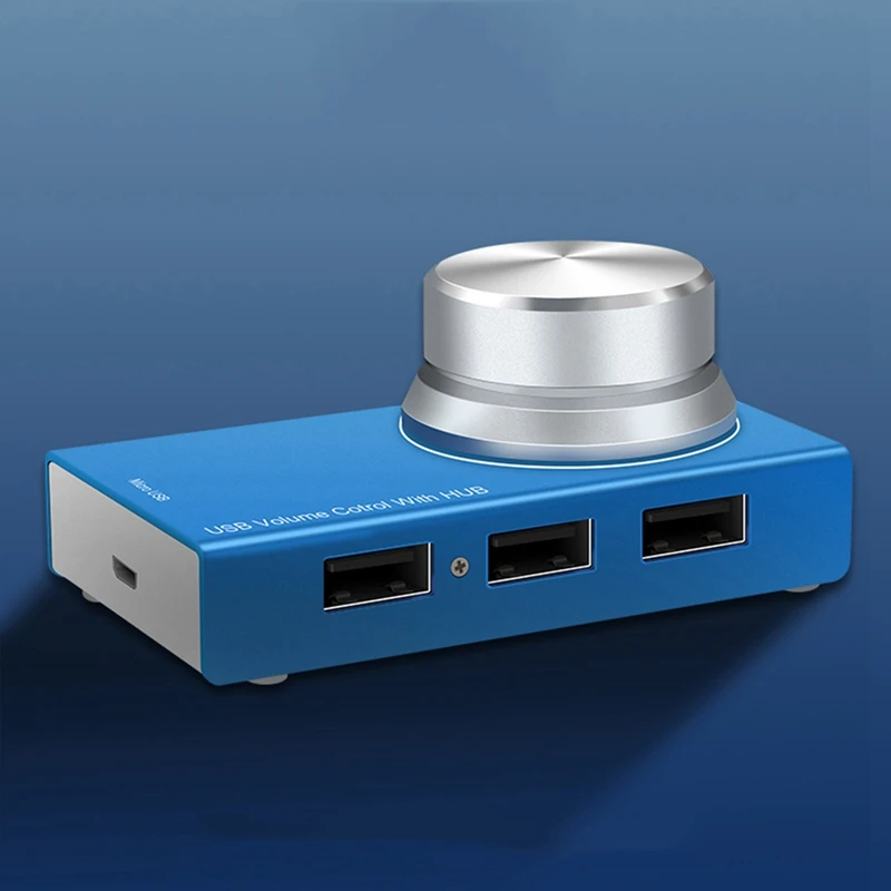 3 порта концентратор высокая производительность Usb регулятор громкости Ручка, компьютерный динамик аудио регулятор громкости с одной клавишей Mute Fu