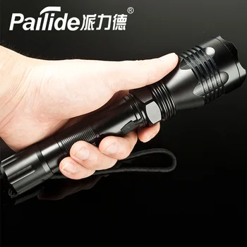 

pailide Hard light aluminum alloy recharged IPX-6 outdoor portable flashlight home bicycle light led lighting flashlight