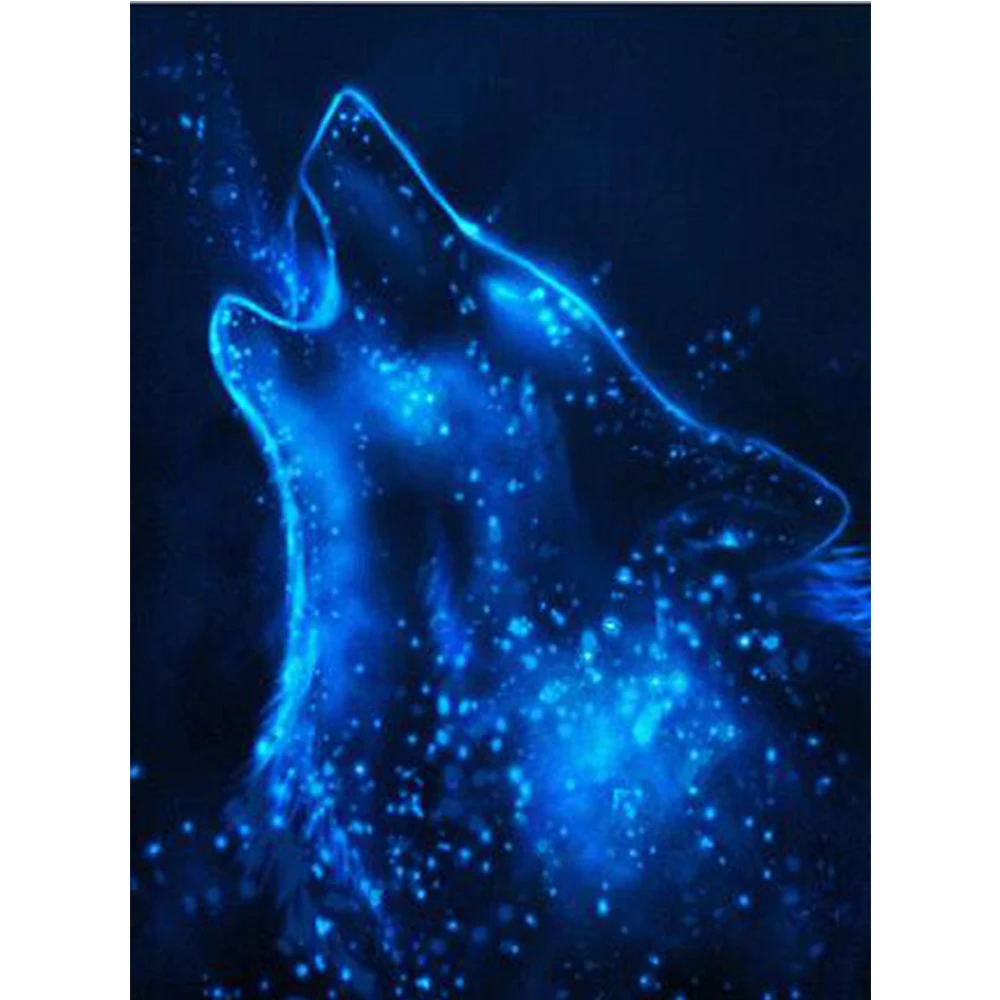 

LI LOYE Icon DIY Diamond Painting Cross Stitch Mosaic Rhinestones Full Diamond 5D Diamond Embroidery Wolf Decor Painting FZ616
