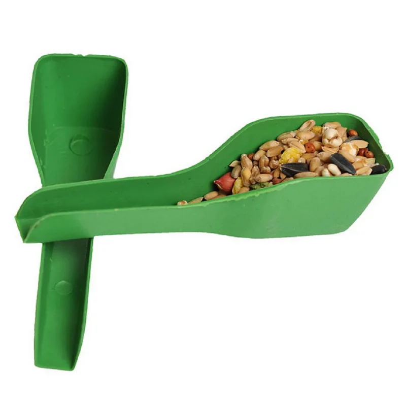 Image 1pc Useful Plastic Small Pet Food Feeder Bowl Scoop Shovel For Puppy Pet Dog Puppy Cat Bird Rabbit Rat Ferret Food Adding Tool