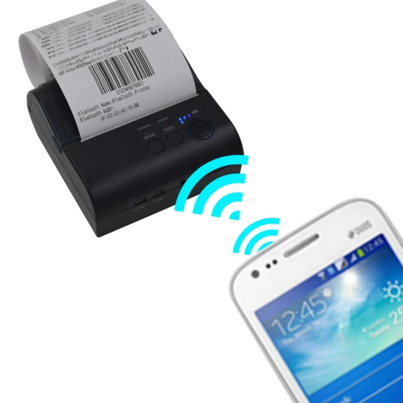 

Mobile Portable Thermal Receipt Bill Bluetooth Printer Support Computer Apple Android FreeSDK Support Logo Print for commercial