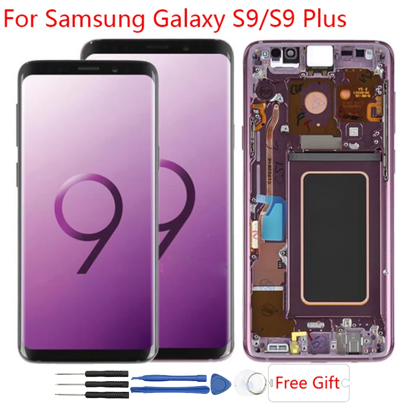 Goede Originele AMOLED S9 Display Voor Samsung S9 Plus Lcd scherm Met Frame Touch Screen Montage G960F G965F Screen LCD Vervanging