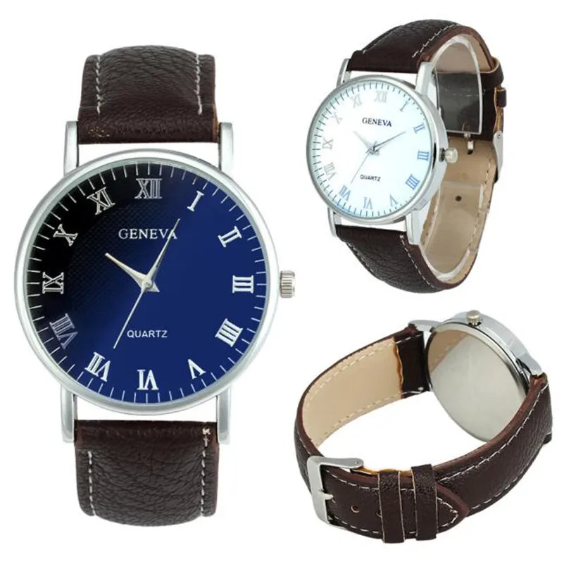 Brand Quartz Watches Men's Fashion Blue Ray Glass Quartz Analog Wrist Watch Male Hour Men Clock Relogio Masculino M10 (2)