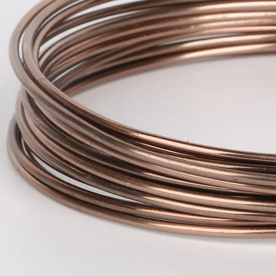 Brown Aluminium Wire 1/1.5/2/2.5/5mm Beading Wire For Bracelet Necklace Jewelry Making DIY Jewelry Craft Accessories