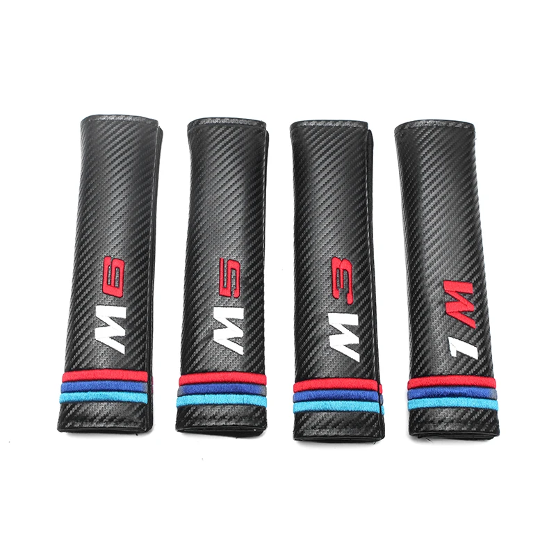 1 Pair Car Seat Belt Shoulder Pads Protection Padding For BMW M5 F10 E60 E39 M3 E92 E46 E36 F80